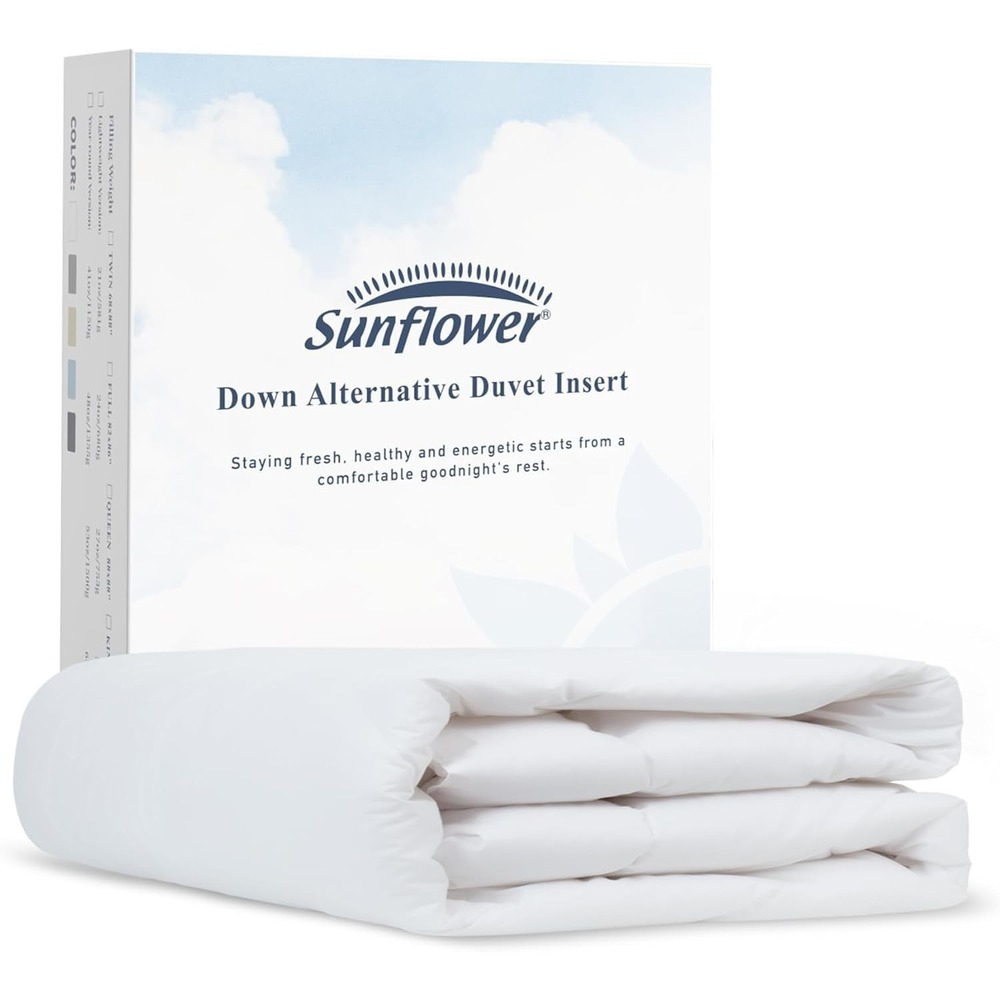 Comforter Queen Size Cotton Cover Blanket for Summer, White | Lightweight Duvet